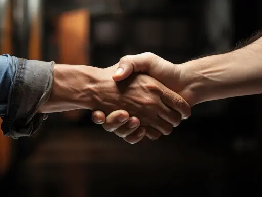 Uścisk dłoni symbolizujący zawarcie umowy na czas określony.