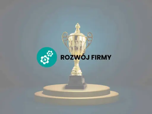 Złoty puchar na podium, symbol sukcesu i rozwoju firmy. Jubileuszówka dla najlepszych!